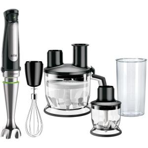 BRAUN Blender de mână MultiQuick 7 MQ7085X - 0X22111579, 1000W (viteză variabilă), Pahar gradat 0.6l, Procesor alimente 1.5l, Tocător 0.35l, Tel