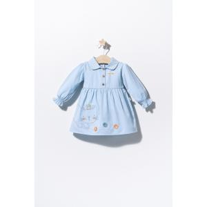 BabyJem Rochita pentru fetite pisicute, tongs baby (culoare: albastru, marime: 6-9 luni)