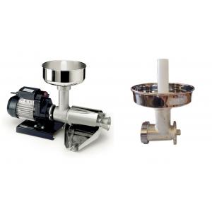 REBER Set masina electrica stors rosii cu adaptor tocat carne, 8820NI, 9008N, 450W, INOX, 140kg ora Italia, separator seminte