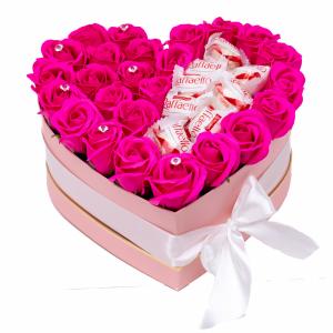 Aranjament Floral Raffaello Pink, 26cm