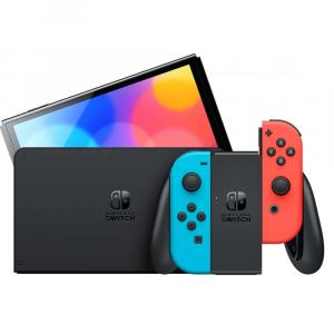 NINTENDO Switch (OLED modell) neon roșu-albastru