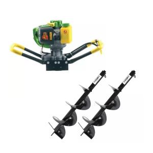 Micul Meserias Set Motoburghiu Pamant - PARTNERPRO PPE1500, Putere 2.0 CP + 2 x burghie 200, 300mm