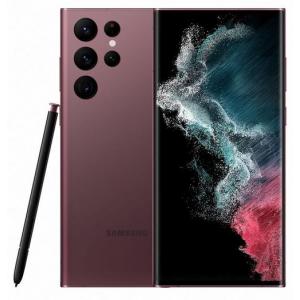 Samsung Telefon Mobil Galaxy S22 Ultra, Procesor Exynos 2200 Octa-Core, Dynamic AMOLED 2X 6.8, 12GB RAM, 512GB Flash, Camera Quad 108 + 10 + 10 + 12 MP, Wi-Fi, 5G, S Pen, Dual SIM, Android (Burgundy)