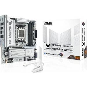 Asus Placa de baza TUF GAMING B850M-PLUS WIFI7 White, AMD B850, Socket AM5, mATX