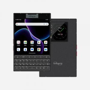 UNIHERTZ Telefon Mobil Titan 2, Negru, 5G, 4.5   IPS, ecran secundar spate 2  , 12GB RAM, 512GB ROM, 50MP, Android 15, Dimensity 7300, tastatura QWERTY, FM, OTG, 5050mAh, 33W, Dual SIM