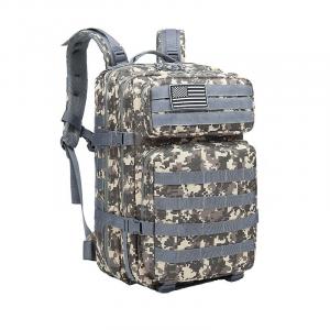 Techstar BF2020 Rucsac militar, 45L, 600D polyester, steag tricolor, albastru deschis camuflaj
