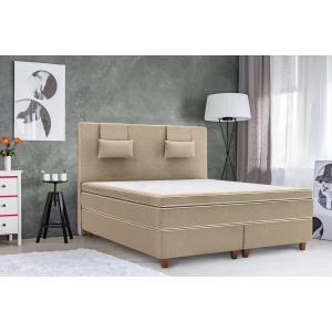 Essience Pat matrimonial, Luxury Stockholm, 180x200 cm, saltea tip Pocket, topper latex, Crem
