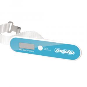 Mesko Cantar Electronic Portabil pentru Bagaje, Capacitate 50kg, Functie Tara, Culoare Albastru