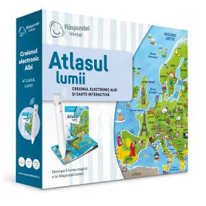 Raspundel Istetel Pachet, creion si carte atlasul lumii