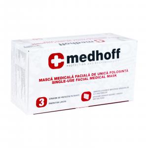 Medhoff Masca faciala 3 pliuri tip 2R chirurgicala (ambalat 50 buc)