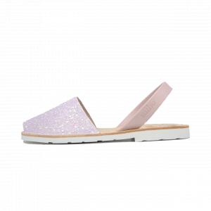Avarca Mibo Sandale AVARCA din piele naturala - Glitter Roz Deschis