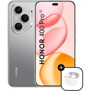 Honor 400 Pro, 512GB, 12GB RAM, Dual SIM, 5G, 5-Camere, Lunar Grey + Casti Choice Earbuds X7e Active