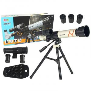 LeanToys Telescop astronomic pentru copii, jucarie educationala cu suport 9451