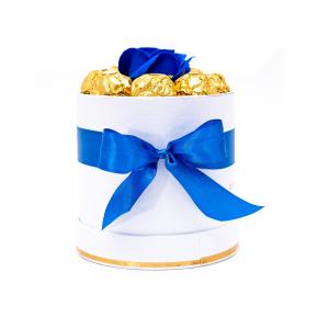 Aranjament Floral Blue Ferrero Rose, 15cm