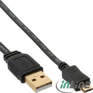 inline Accesoriu pentru imprimanta MicroUSB 1.5m Ultra-plat negru (31715F)