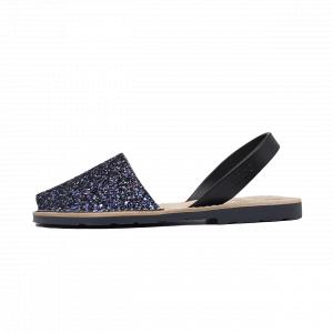 Avarca Mibo Sandale AVARCA din piele naturala - Glitter Multi Negru