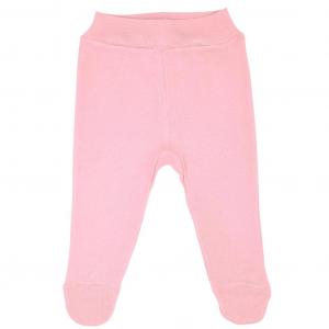 Karababy Pantaloni bebelusi fete cu botosei pentru nou-nascuti, din bumbac, de culoare roz, 0-1 luni