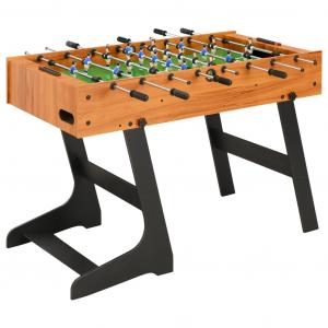 vidaXL Masa de fotbal plianta, maro deschis, 121 x 61 x 80 cm GartenMobel Dekor