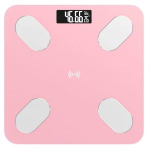 Techstar BF2020 Cantar Electronic Smart® Roz Display Digital Wireless Bluetooth Greutate 180kg Max Compatibil Android & iOS