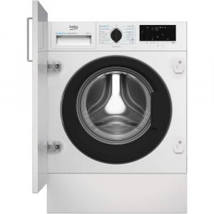 Beko Masina de spalat rufe incorporabila B3WBT691415W, 9 kg, 1400 RPM, SteamCure, Motor ProSmart Inverter, AddXtra, IronFast, SteamCure, Recycled Tub, Clasa A, Display LED, Alb