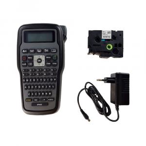 AIMO Aparat etichetat E1000 negru, portabil, pentru etichete Brother TZe 6, 9, 12mm, Brother P-Touch PT-E110VP, Brother PT-105