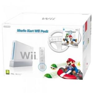 Nintendo Consola WII White + Joc Mario Kart + Volan Wii Wheel + Wii Remote Plus Controller SH