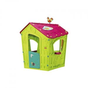 Curver Casuta de joaca Magic Playhouse, din plastic, pentru copii, cu ferestre si usa, pentru joaca in gradina sau interior