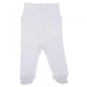Bebe Bee Pantaloni cu botosei pentru bebelusi sau nou-nascuti, din bumbac, de culoare alba, 3-6 luni