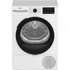 Beko Uscator de rufe BM5T49243W, Pompa de caldura, 9 Kg, 15 programe, Clasa C, Motor ProSmart Inverter, Aquawave, Ready to Wear, Alb