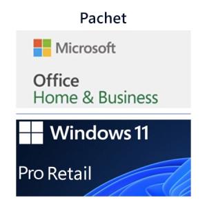 Microsoft Licență Windows 11 PRO Retail, BOX + Office Home and Business 2024 BOX