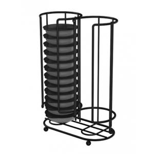 XAVAX Suport pentru 26 capsule Barista, compatibil Tassimo, vertical, din metal (Negru)