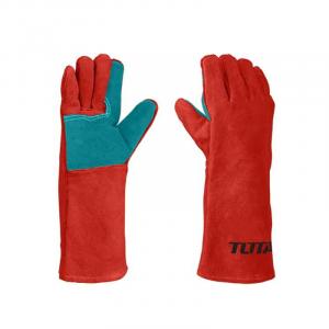 TOTAL Manusi de protectie sudor, marimea 16, piele bovina, palma dubla