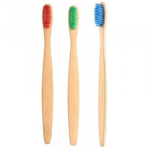 In One Set 3 periute de dinti pentru copii, 20 x 5 x 5 cm, bambus, duritate medie