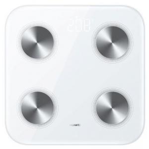 Huawei Cantare de baie Scale 3 Herm-B19 Elegant 55026228, Precizie 100 g, Bluetooth v5.0, 10+ Masuratori corporale (Alb)