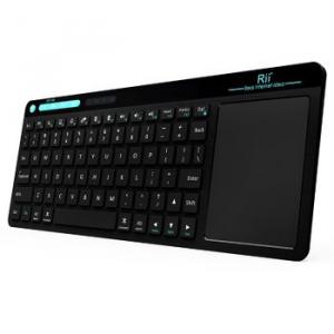 RiiTek Tastatura multimedia wireless cu mouse pad, Rii Kombo, iluminata LED RGB, USB, baterie incorporata