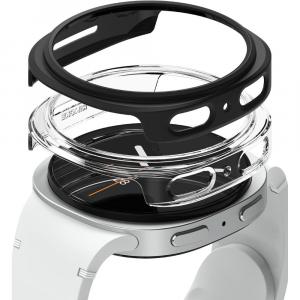 Ringke Set 2 huse Slim compatibil cu Samsung Galaxy Watch 8 44mm, Negru/Transparent