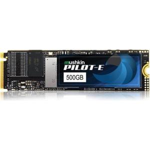 Mushkin SSD pilot E 500 GB Solid State Drive (black, PCIe Gen3 x4 NVMe 1.3, M.2 (2280))