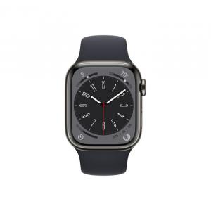 Apple Smartwatch Watch 8 GPS + Cellular, 45mm, Carcasa Graphite Stainless Steel Case, Midnight Sport Band