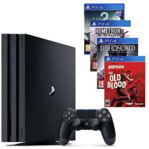 Sony Consola Playstation 4 PRO, 4K, 1 PS4 Pro+ Joc Destiny 2+ Joc Homefront: The Revolution+ Joc Dishonored: Death of the Outsider+ The Old Blood