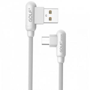 Golf Cablu Wing Micro USB 45M 1m 2.4A alb