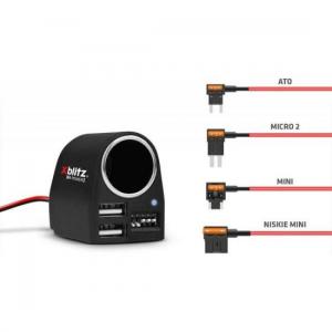xblitz Adaptor Splitter multifunctional R5 Power, 12 / 24V, USB, Negru
