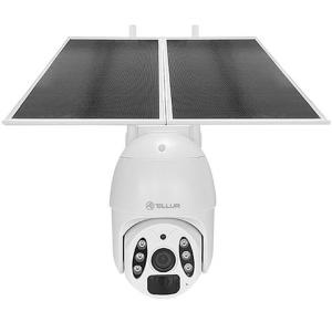 Tellur Camera de supraveghere Smart TLL331551, Pan & Tilt , 3MP, 2K UltraHD, Exterior, Detectarea miscarilor PIR, Color Night Vision, IR, Panou solar 20W, 19200 mAh, Aplicatie, Alb