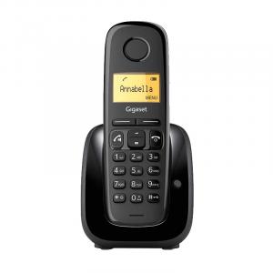 GIGASET Telefon fara fir Dect, 52 x 152 x 28 mm, 550-800 mAh, AAA, Negru