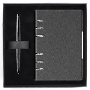 Set pix Cross ATX Brushed Black, organizer B6 asortat, in caseta de cadou