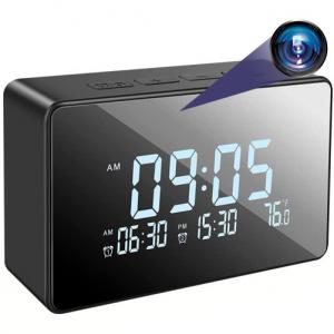 iUni Ceas cu Camera Spion IP61, Full HD, Wi-Fi, Night Vision, Termometru interior