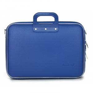 JF Geanta lux laptop 15,6 Bombata Business Classic-Albastru cobalt