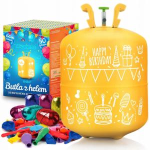 Ricokids Cilindru cu heliu 0.42 m3 cu 50 de baloane si 60m panglica 799100