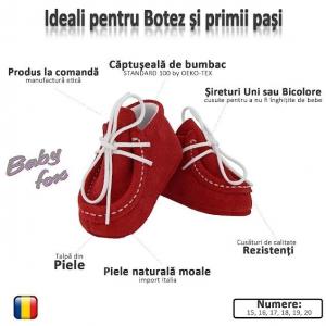 BabyFox Botosei Mocasini (Culoare nappa: rosu, Marime: 16)