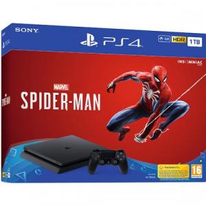 SONY Consola PlayStation 4 Slim (PS4 Slim) 1TB, Jet Black SH + joc Marvelâ