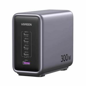 UGREEN Incarcator Statie CD333 Nexode, 300W, 5A, 1 x USB-A - 4 x USB-C, Gri